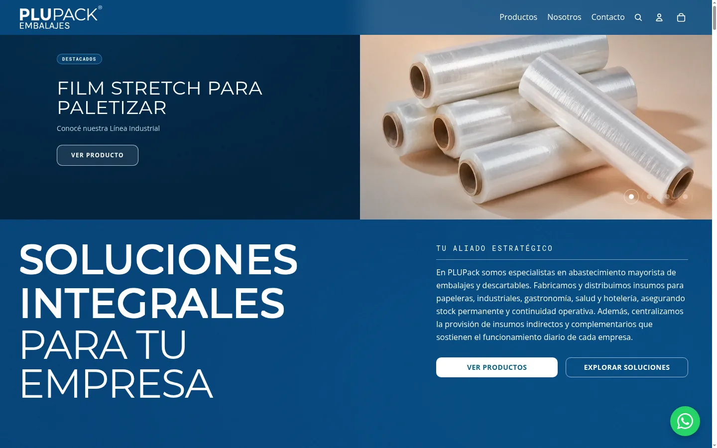 PLUPack Embalajes — web design and development project by David Langarica