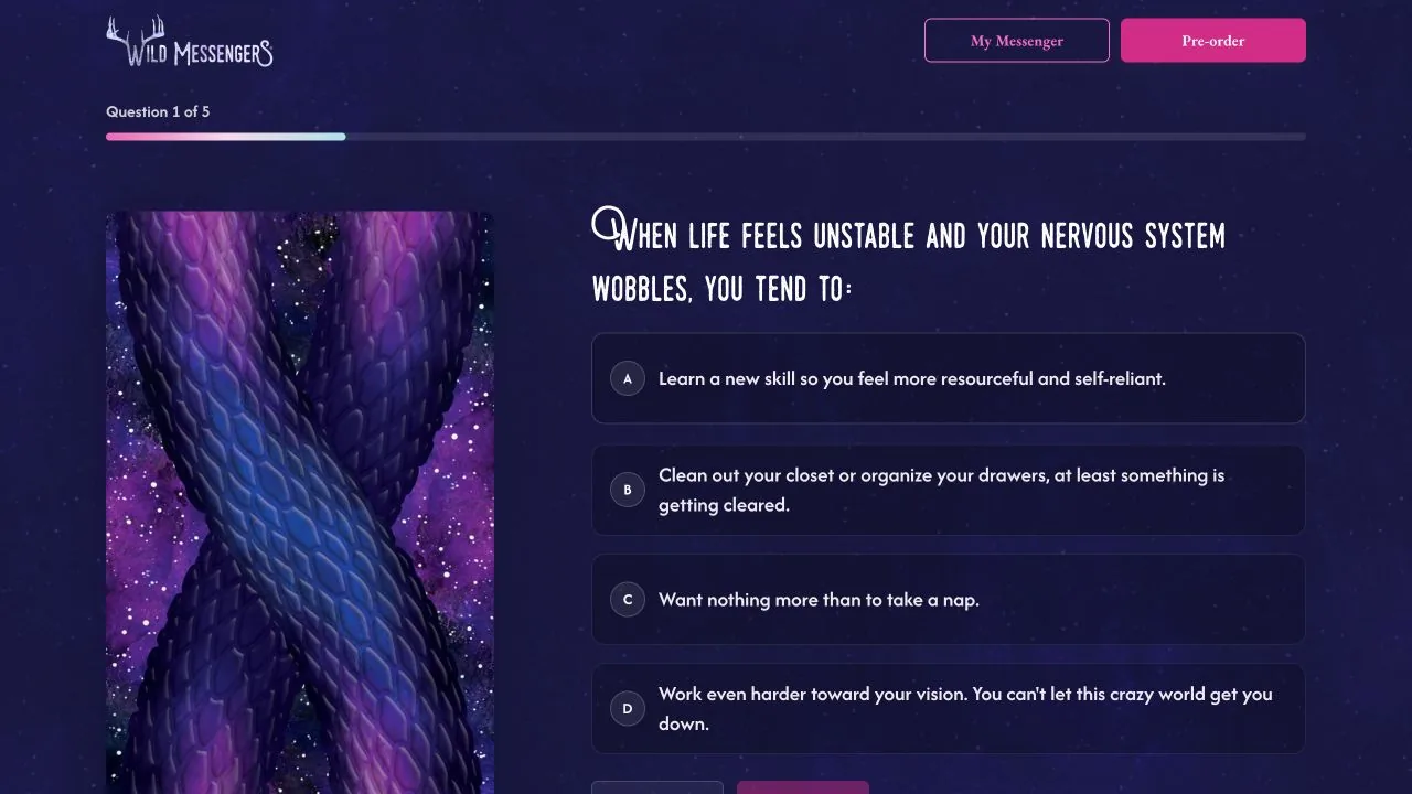 Wild Messengers quiz question screenshot